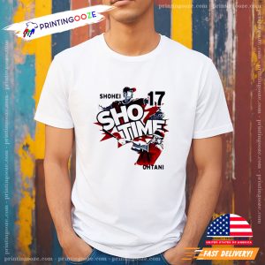 Shohei Ohtani 17 Baseball Shotime Retro Tee 1