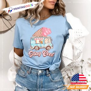 Stay Cool Ice Cream Truck Comfort Colors T shirt, national ice cream day Merch 2