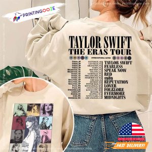 Taylor The Eras Tour 2024 International Dates 2 Sided T shirt 1