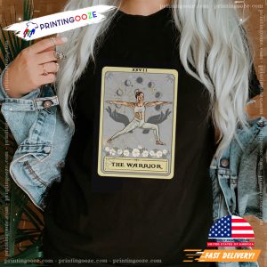 The Warrior Tarot Card yoga tee shirts 3