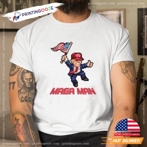 Trump 8 Bit MAGA man Cool Political Tee