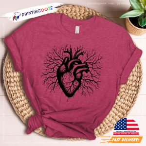 Vibrant Heart Shape Tree of Life T Shirt