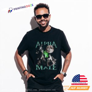 Alpha Male Wolf Moon Vintage 90s T Shirt