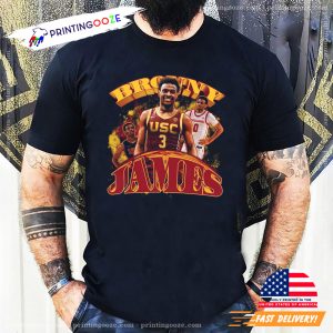 BRONNY JAMES NBA 90s Graphic T Shirt 1