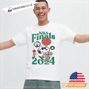 Boston Celtics Snoopy Peanuts NBA Finals 2024 T shirt 1
