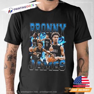 Bronny James NBA Basketball Vintage Style Tee 1