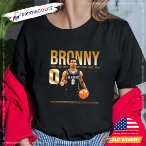 Bronny james 0 Basketball T shirt 1