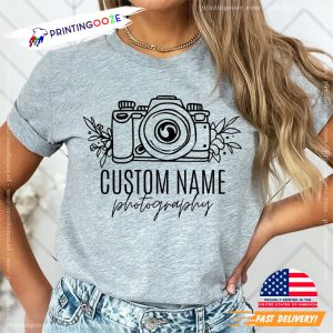 Customized Name Photography Comfort Colors T shirt, photographer gifts