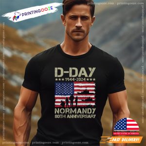 D Day Normandy 80th Anniversary Vintage Victory Day T shirt