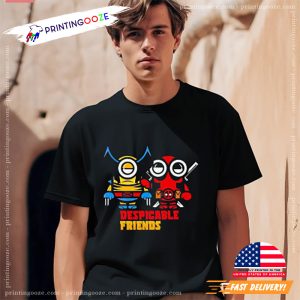 Despicable friends Minions as Wolverine and Deadpool shirt 2