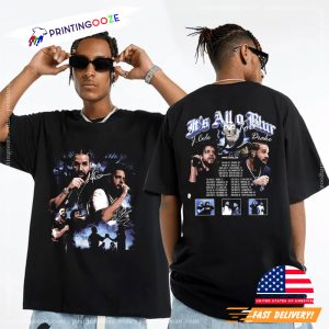 Drake J Cole It's All a Blur Tour Rap Music T Shirt