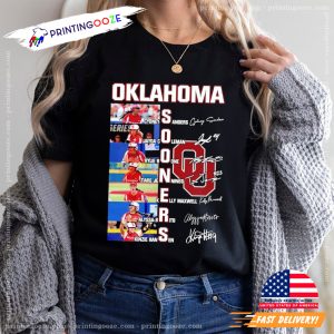 Oklahoma Sooners 2024 Squad Signatures T shirt 1