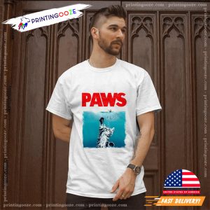 Paws Jaws Cat Fun T Shirt Pet Lover Best Gift 3