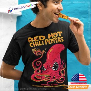 Red Hot Chili Peppers Octopus Philadelphia Concert Vintage T shirt 1