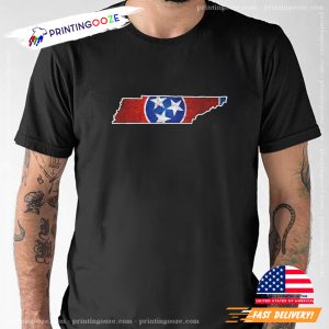 Tennessee State Shape Flag Basketball Tee 2