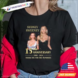 15th Anniversary Thank You For The Memories Sydney Sweeney Beautiful Actress Of America T shirt 32