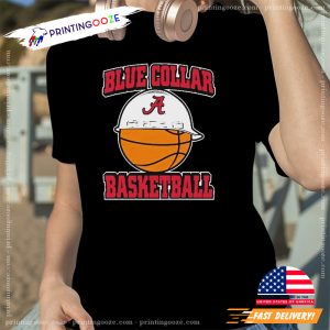 Alabama Crimson Tide Blue Collar Basketball Shirt 2