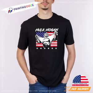 American Flag Hulk Hogan Pro Wrestler Tee 2