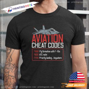 Aviation Cheat Codes t shirts for pilots 2