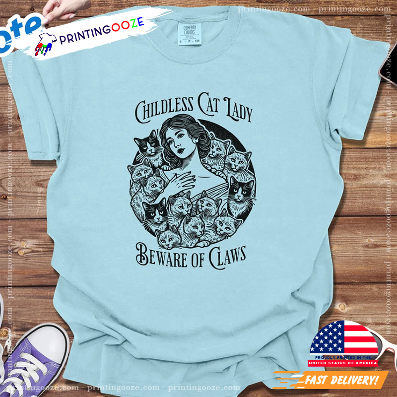Beware Of Claws Vintage Cat Lady 90s Comfort Color Shirt Beware Of Claws Vintage Cat Lady 90s Comfort Color Shirt