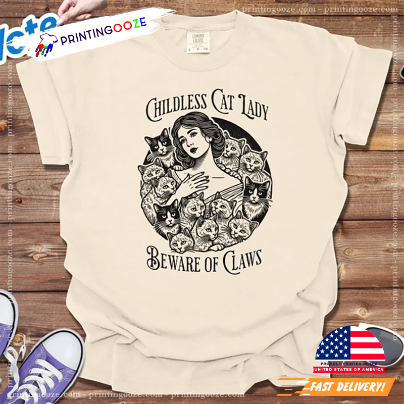 Beware Of Claws Vintage Cat Lady 90s Comfort Color Shirt Beware Of Claws Vintage Cat Lady 90s Comfort Color Shirt