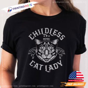 Childless Cat Lady Anti Republican Vote Kamala Harris Election 2024 Shirt 2