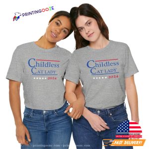 Childless Cat Lady Harris President Election 2024 T shirt 3