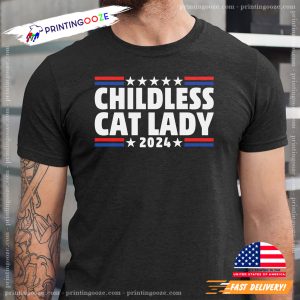 Childless Cat Lady KAMALA HARRIS 2024 shirt 3