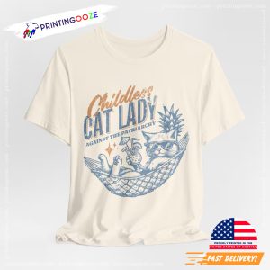 Childless cat lady against the patriarchy Unisex Tee 3