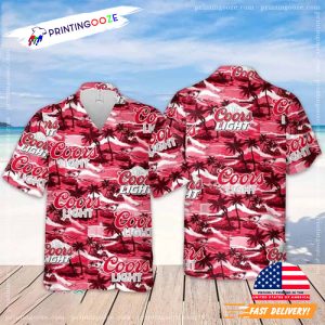 Coors Light Hawaiian Sea Island Pattern Hawaiian Shirt