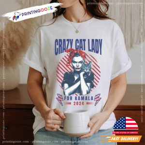 Crazy Cat Lady Vote For Kamala Harris 2024 Election 2024 T shirt 3