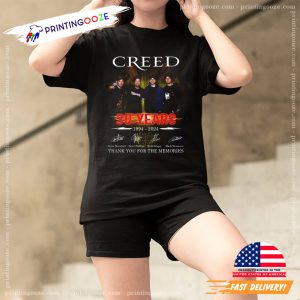 Creed Band 30th Year Signatures Shirt