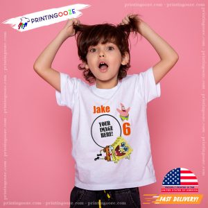 Customized Birthday Spongebob Squarepants Cartoon T shirt 2