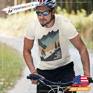 Eat, Sleep, Ride, Repeat, Cycling Mountain Bike T Shirt 3