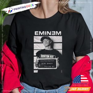 Eminem Arrest Mugshot Slim Shady Rap Retro T shirt 2