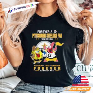 Forever A Pittsburgh Steelers Fan SpongeBob SquarePants Funny T shirt 1