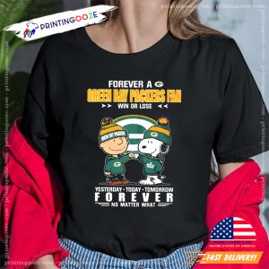 Green Bay Packers Loyal Fan Cute Snoopy T shirt 3