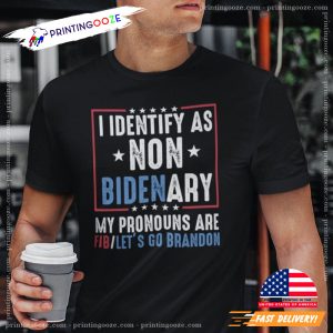 I Identify As Non BIDENary Funny Joe Biden Quit T shirt 2