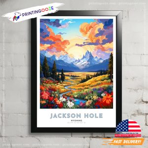 Jackson Hole Wyoming Art Travel Poster 3
