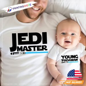 Jedi Master Young Padawan Star Wars Matching T shirt 5