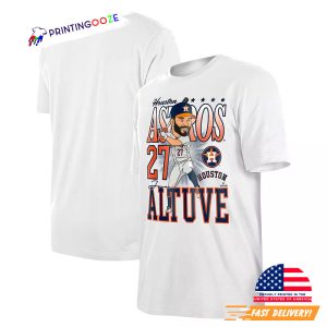 José Altuve Number 27 cheer for Houston Astros Major League Baseball Graphic Tee 2