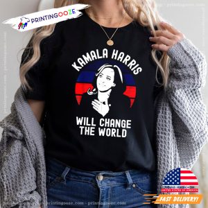 Kamala Harris Will Change The World Vintage Kamala 2024 T shirt 1