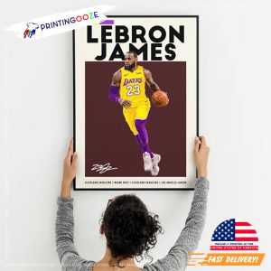 LeBron James Basketball Star Signature Poster 1