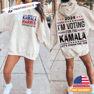 Let's Finish The Job Kamala Harris President 2024 Running for president 2 Sided Shirt 2