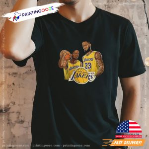 Los Angeles Lakers Bron and Bronny James Graphic Tee