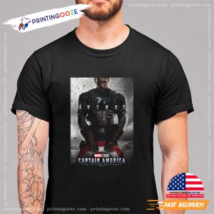 Marvel Studios Captain America The First Soldier Movie Poster T shirt 1