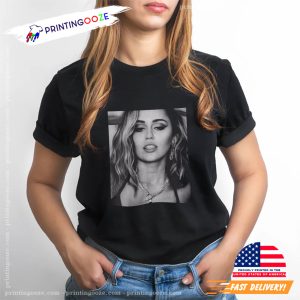 Miley Cyrus Model Vintage BW Graphic Tee 1