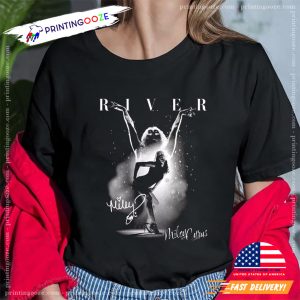 Miley Cyrus River Singer Concert Signature T-shirt 1