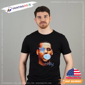 NBA LeBron James Blowing Bubble Portrait Tee