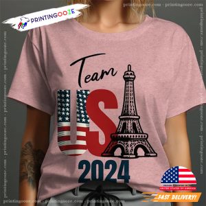 Paris 2024 Summer Games USA Team Eiffel Tower Shirt 1